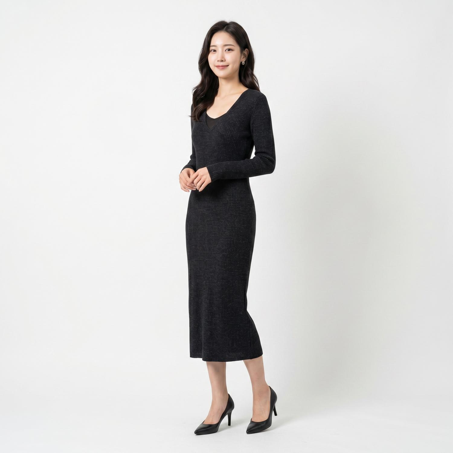 자라 롱원피스 착용컷