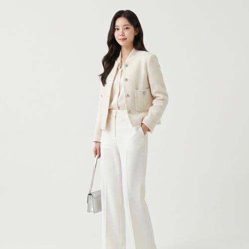 룩캐스트 트위드재킷