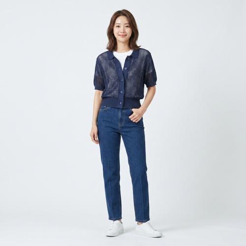 패브릭컬러지 칼라카디건