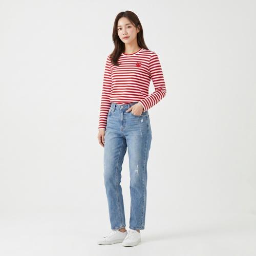 꼼데가르송 플레이 긴팔티셔츠
