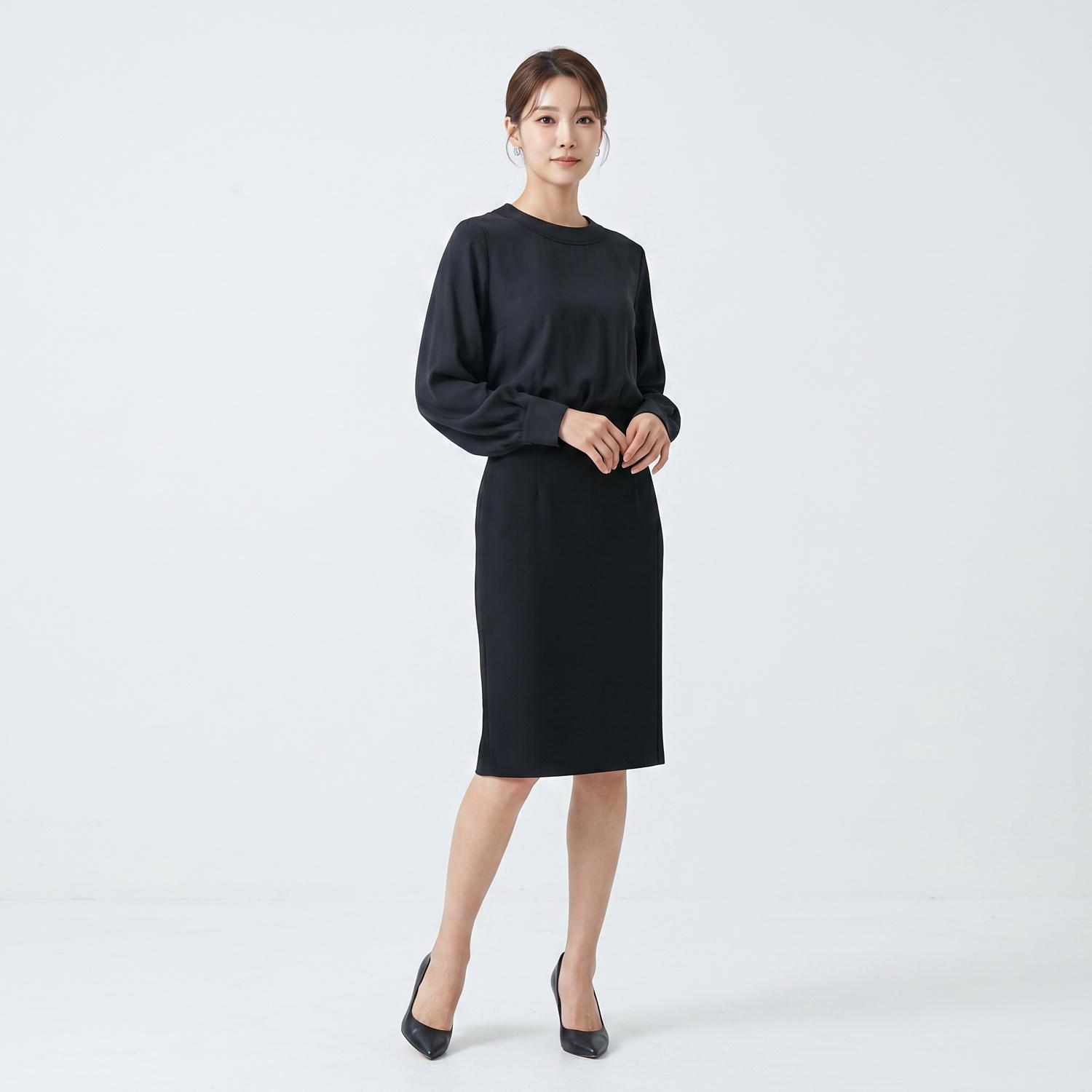 마인 미디원피스 착용컷