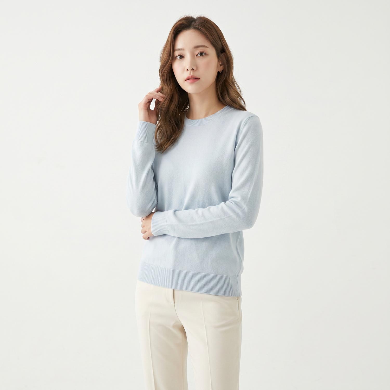시스티나 라운드니트 착용컷