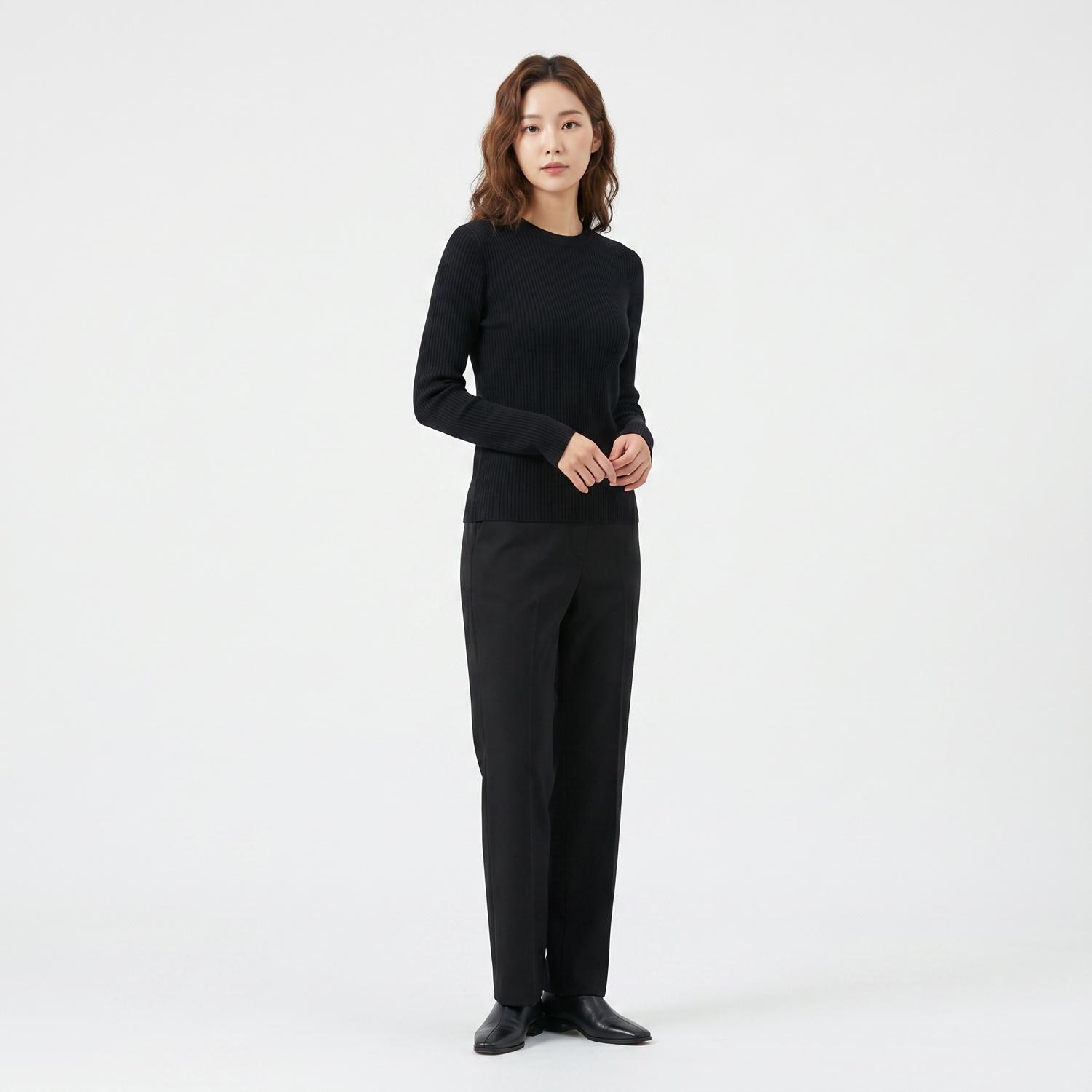 오브제 라운드니트 착용컷