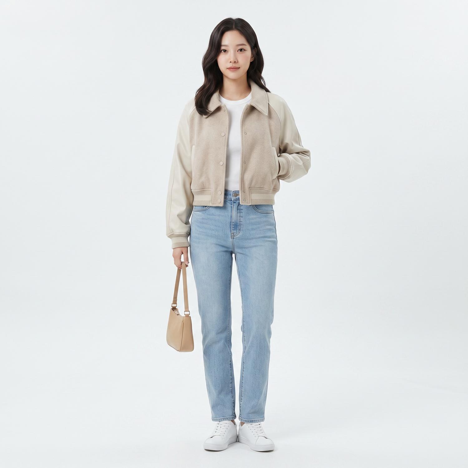 스파오 싱글재킷 착용컷