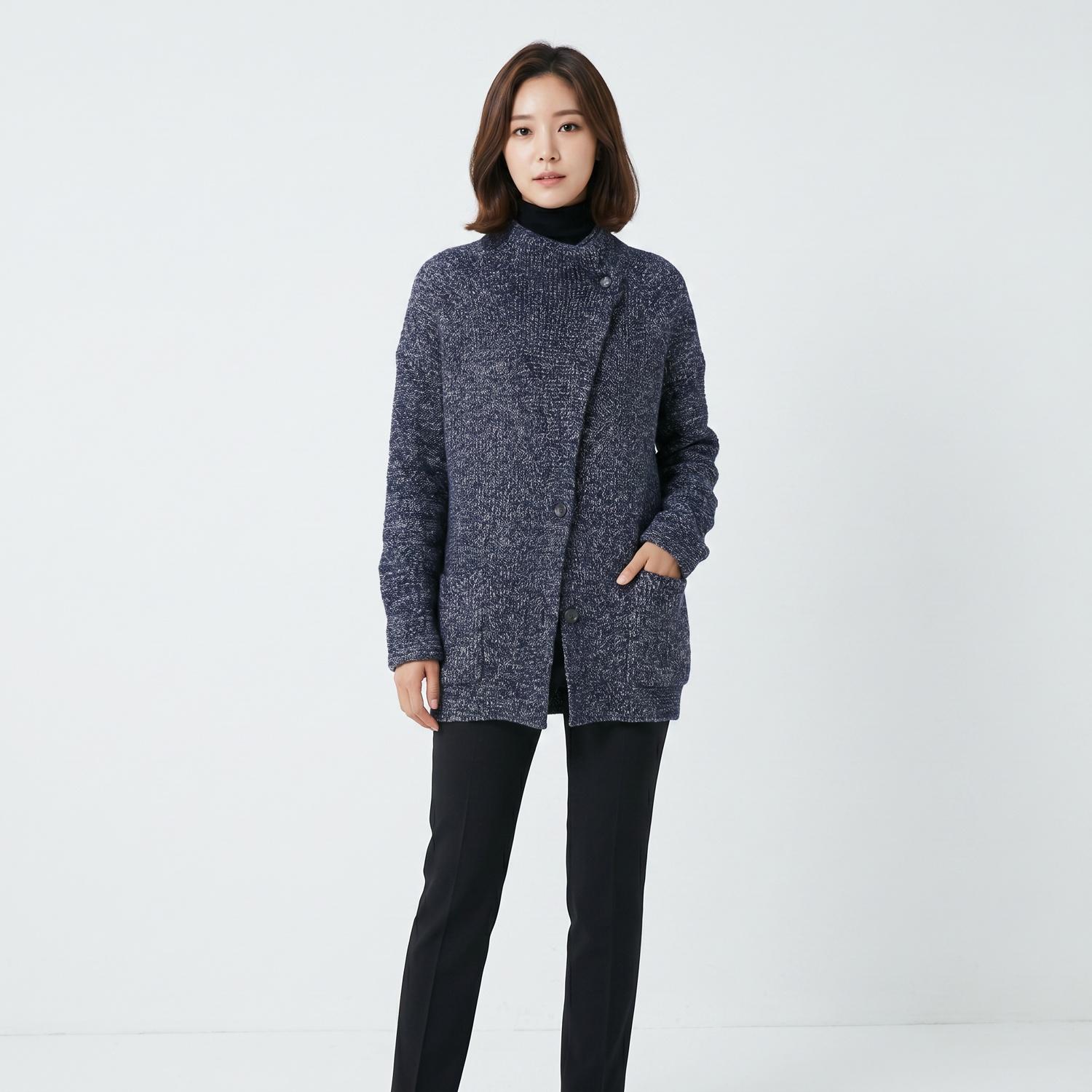 시스템 숄카디건 착용컷