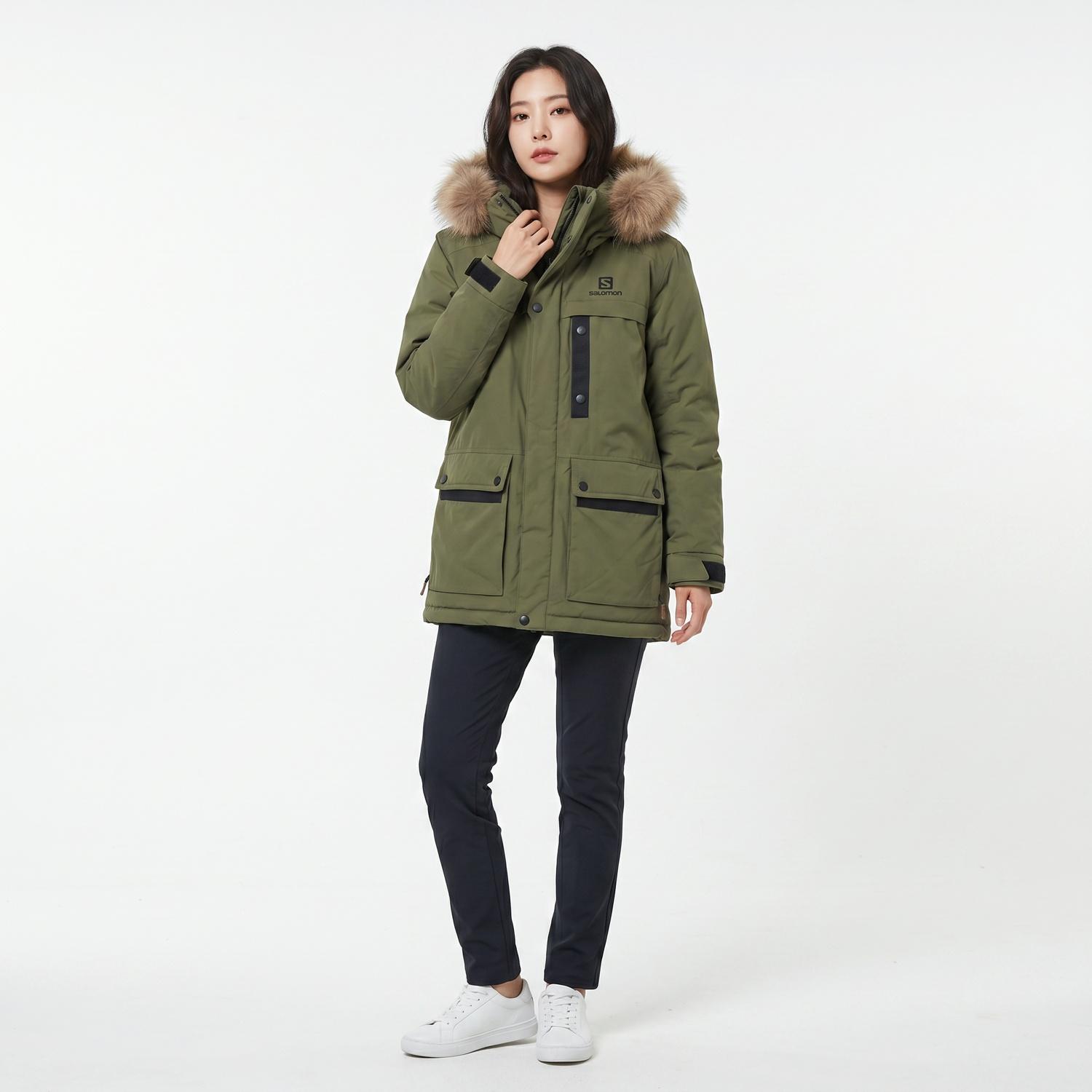 살로몬 패딩점퍼 착용컷