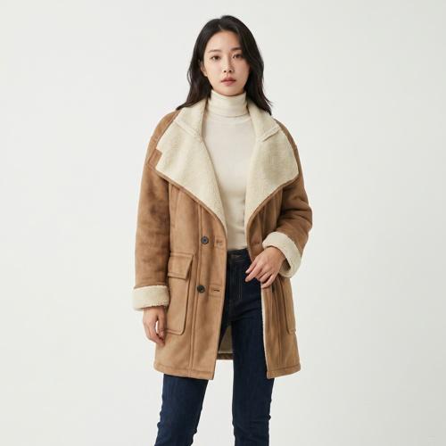 톰보이 무스탕코트