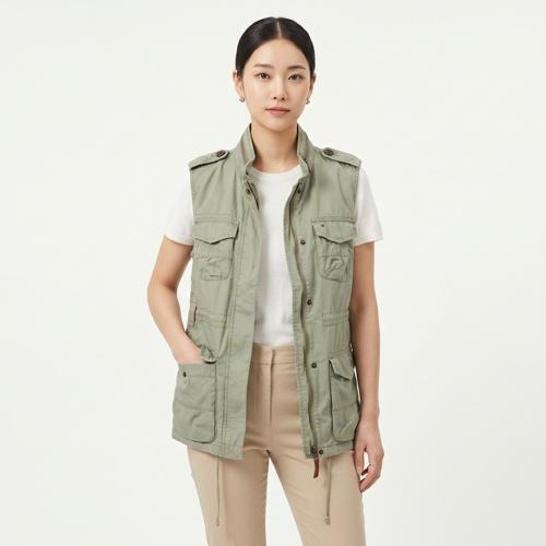 힐피거 데님 캐주얼조끼