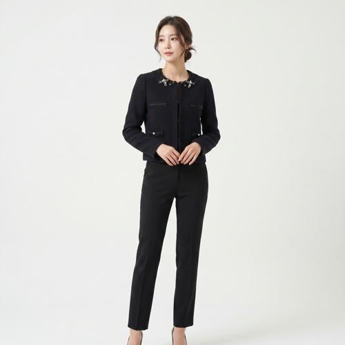 레니본 트위드재킷