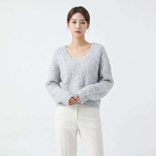 페일제이드 브이넥니트