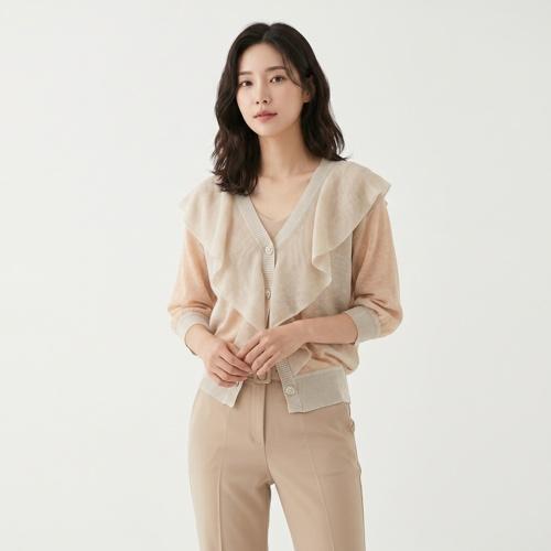 오브제 브이넥카디건