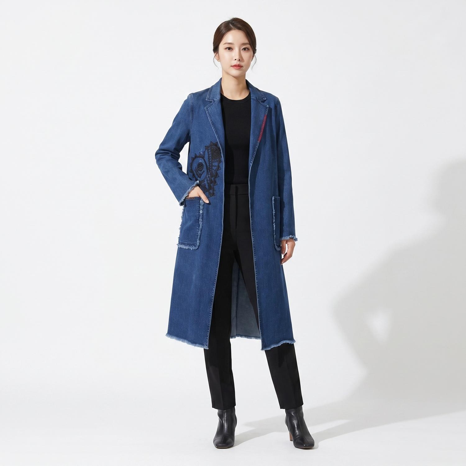 앳코너 데님재킷 착용컷
