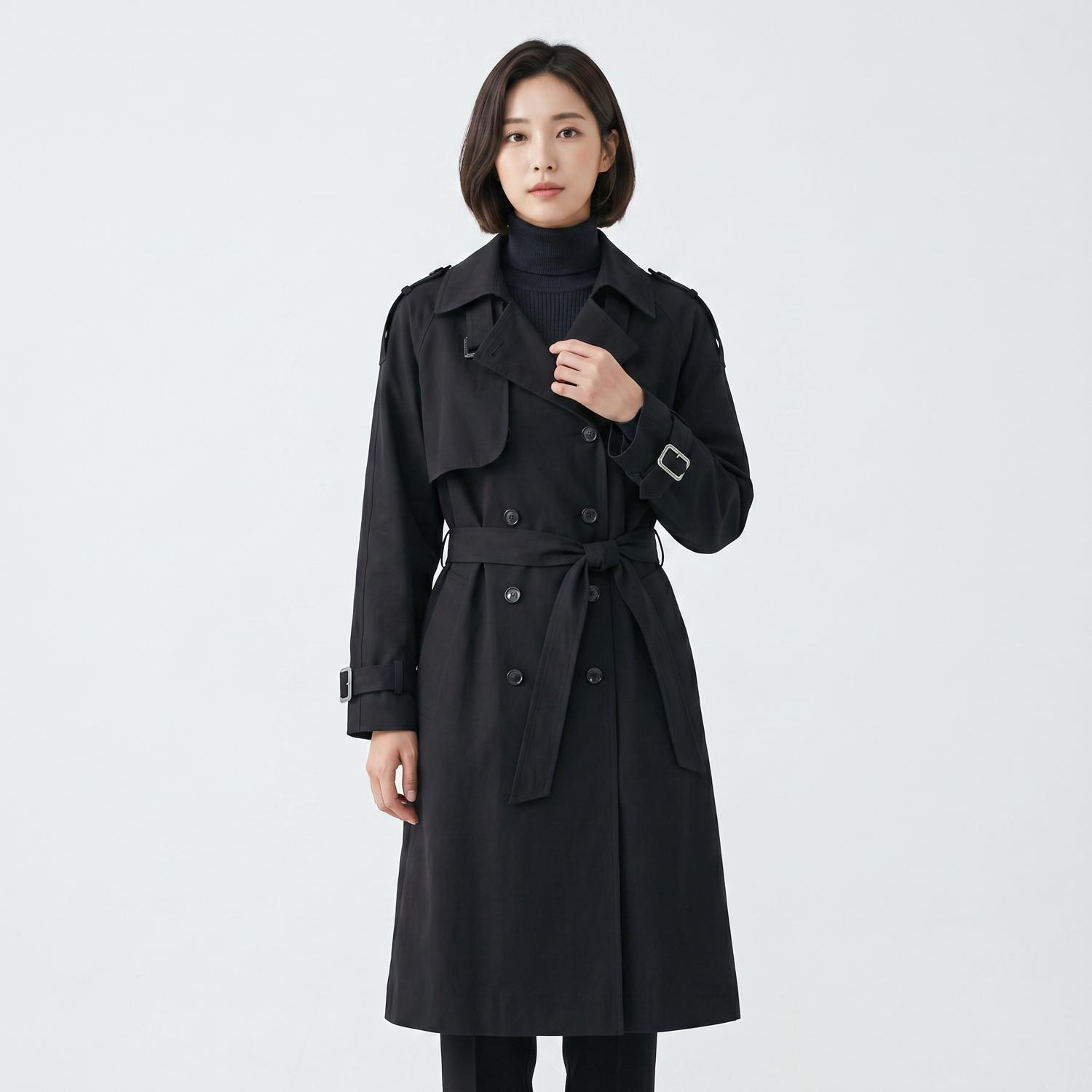 이어러쉐입 트렌치코트 착용컷