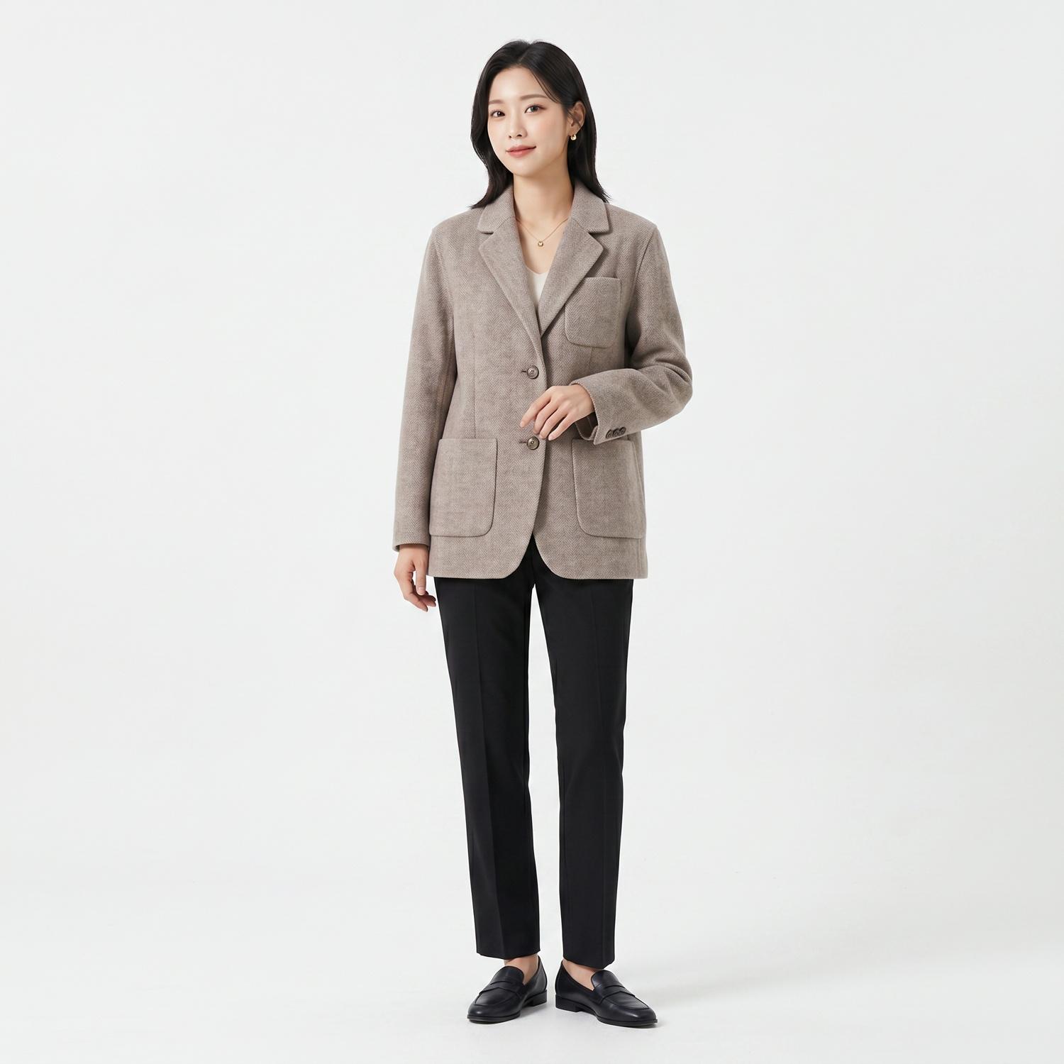 지오송지오 싱글재킷 착용컷