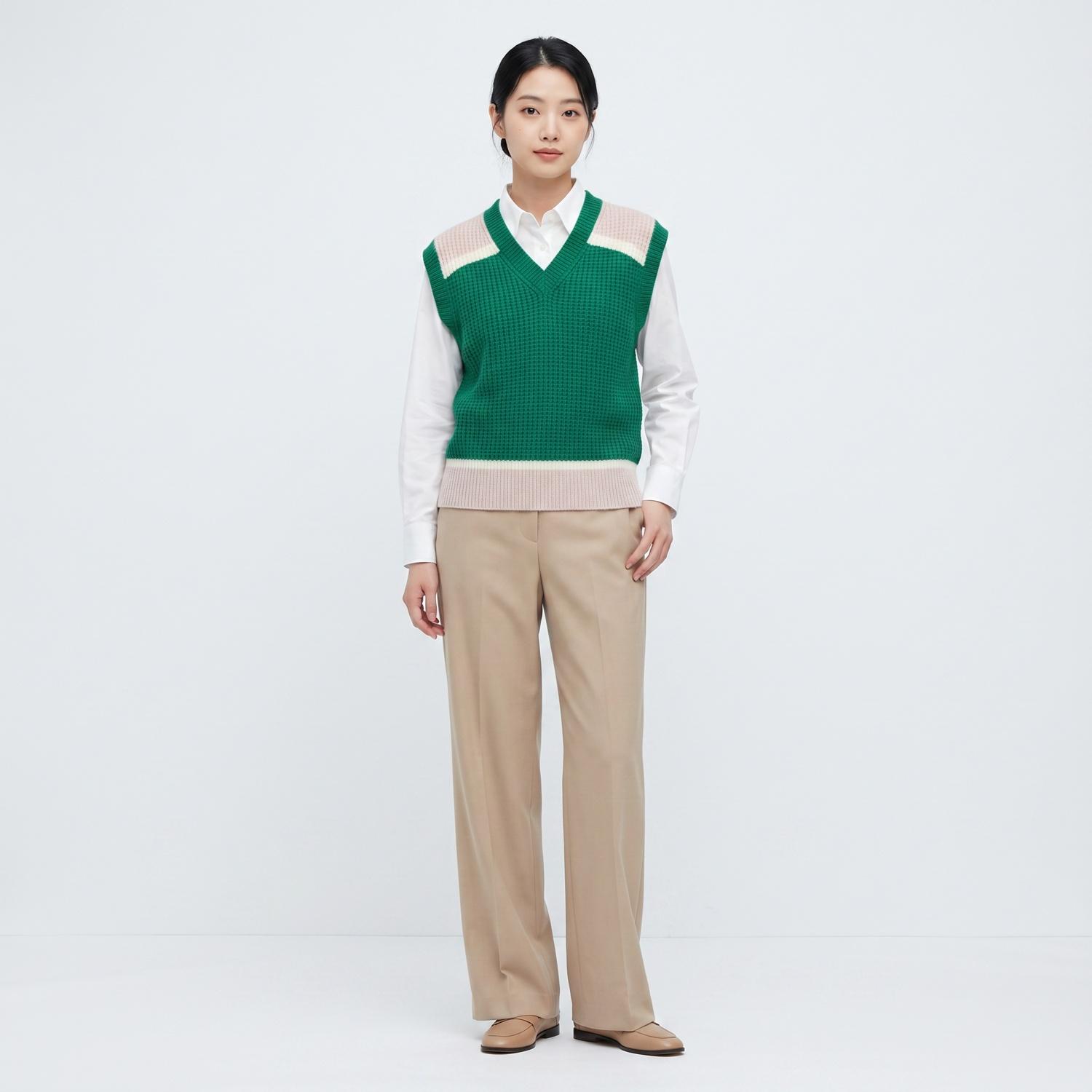 유니클로 x 마르니 니트조끼 착용컷