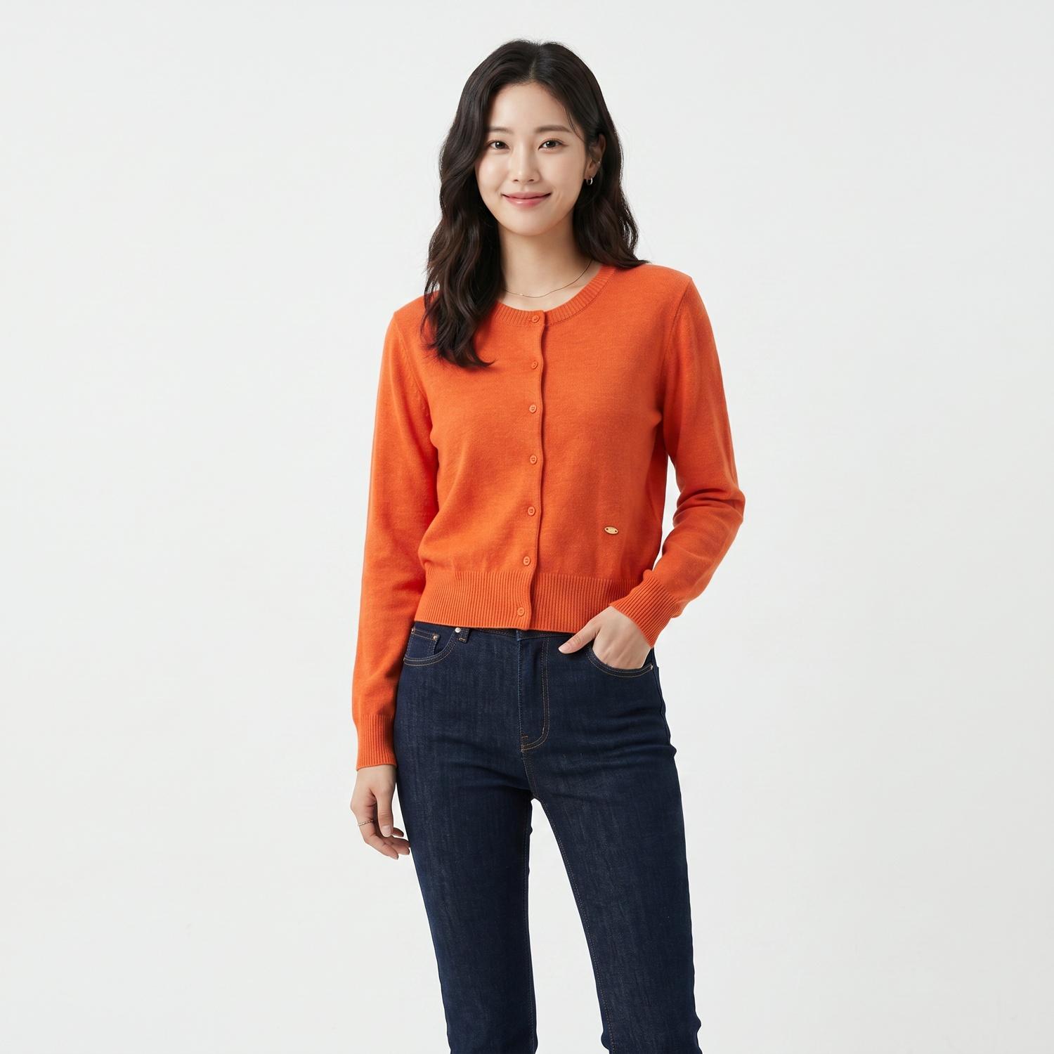언에디트 라운드카디건 착용컷