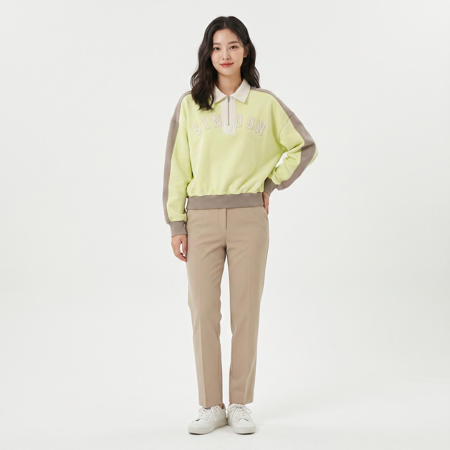 시눈 하프집업 착용컷