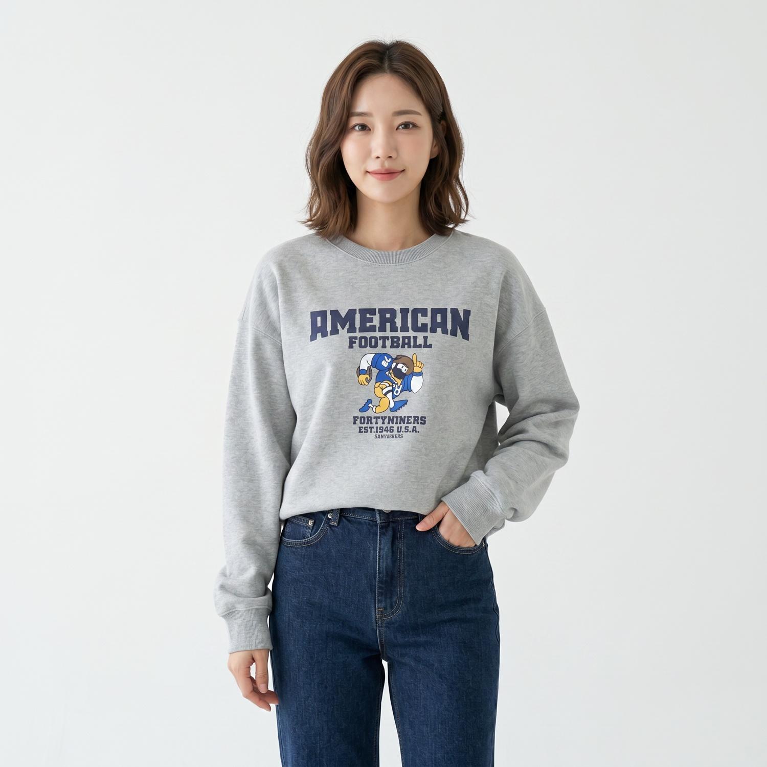 앨빈클로 맨투맨티 착용컷