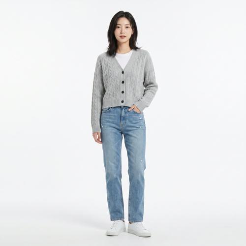 보브 브이넥카디건