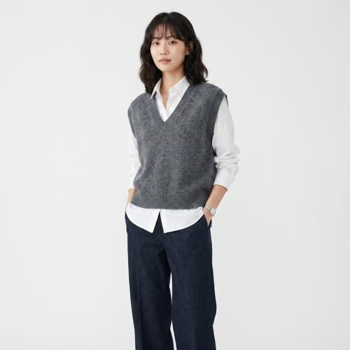 유라고 니트조끼