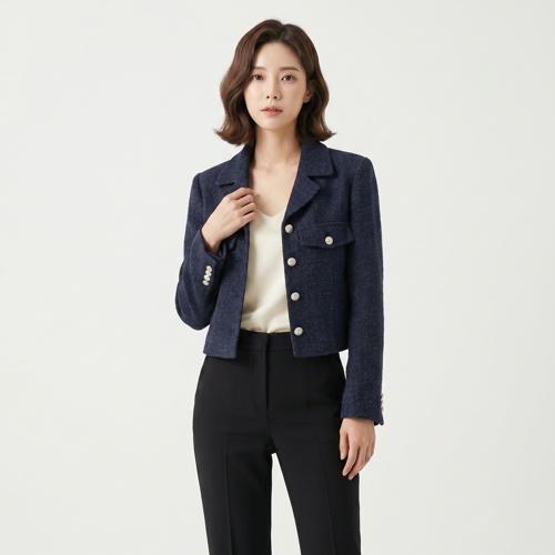 룩캐스트 트위드재킷
