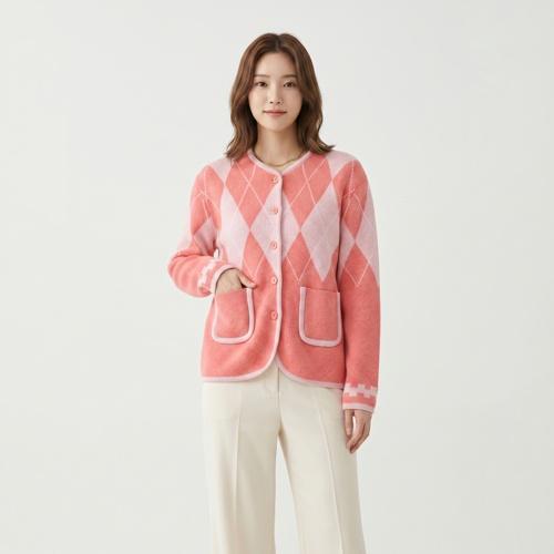 앤유 라운드카디건