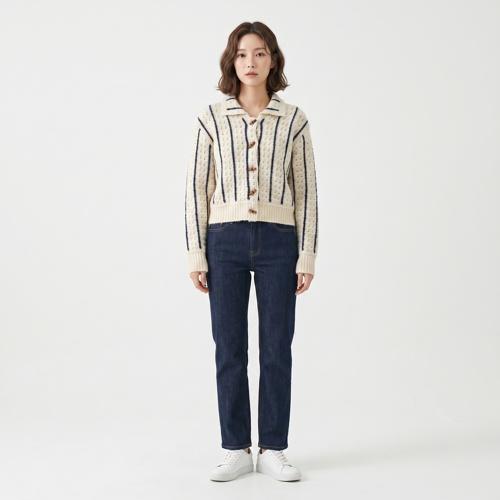 쎄미 칼라카디건