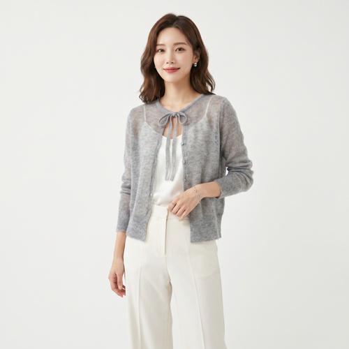 마조네 라운드카디건