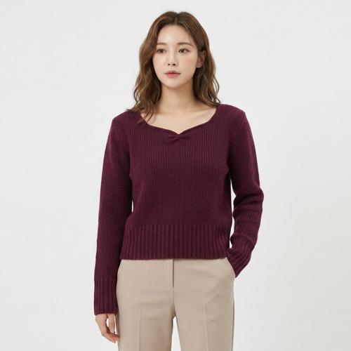 시에 브이넥니트
