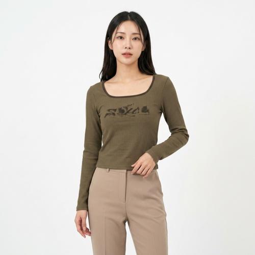 레더리 긴팔티셔츠