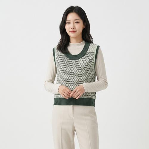 써스데이아일랜드 니트조끼