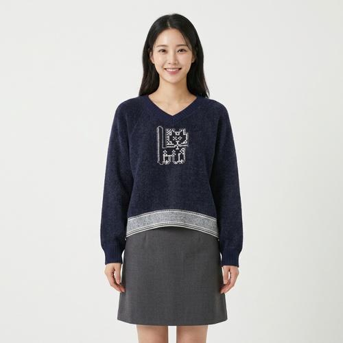 오즈세컨 브이넥니트