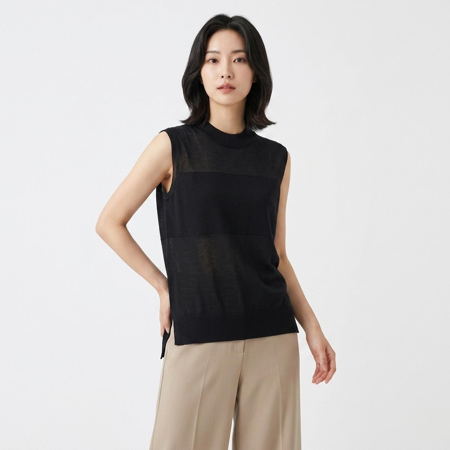 래트바이티 니트조끼 착용컷