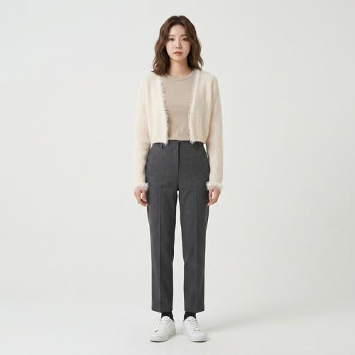다이애그널 브이넥카디건