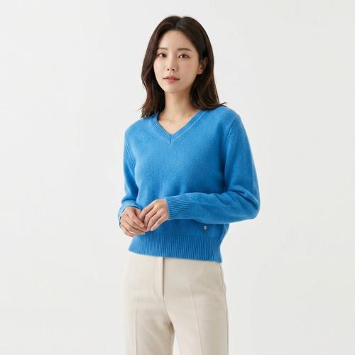 시에 브이넥니트