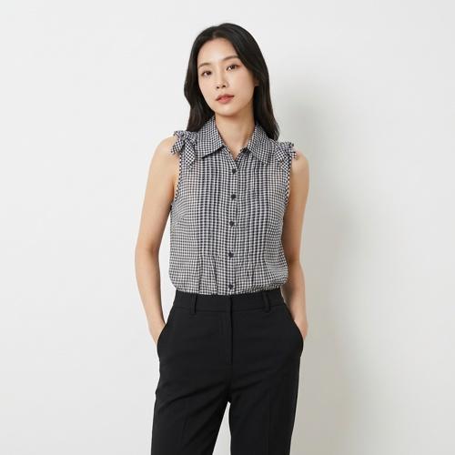 힐피거 데님 블라우스