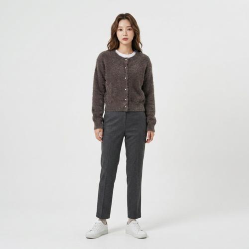 지유 라운드카디건