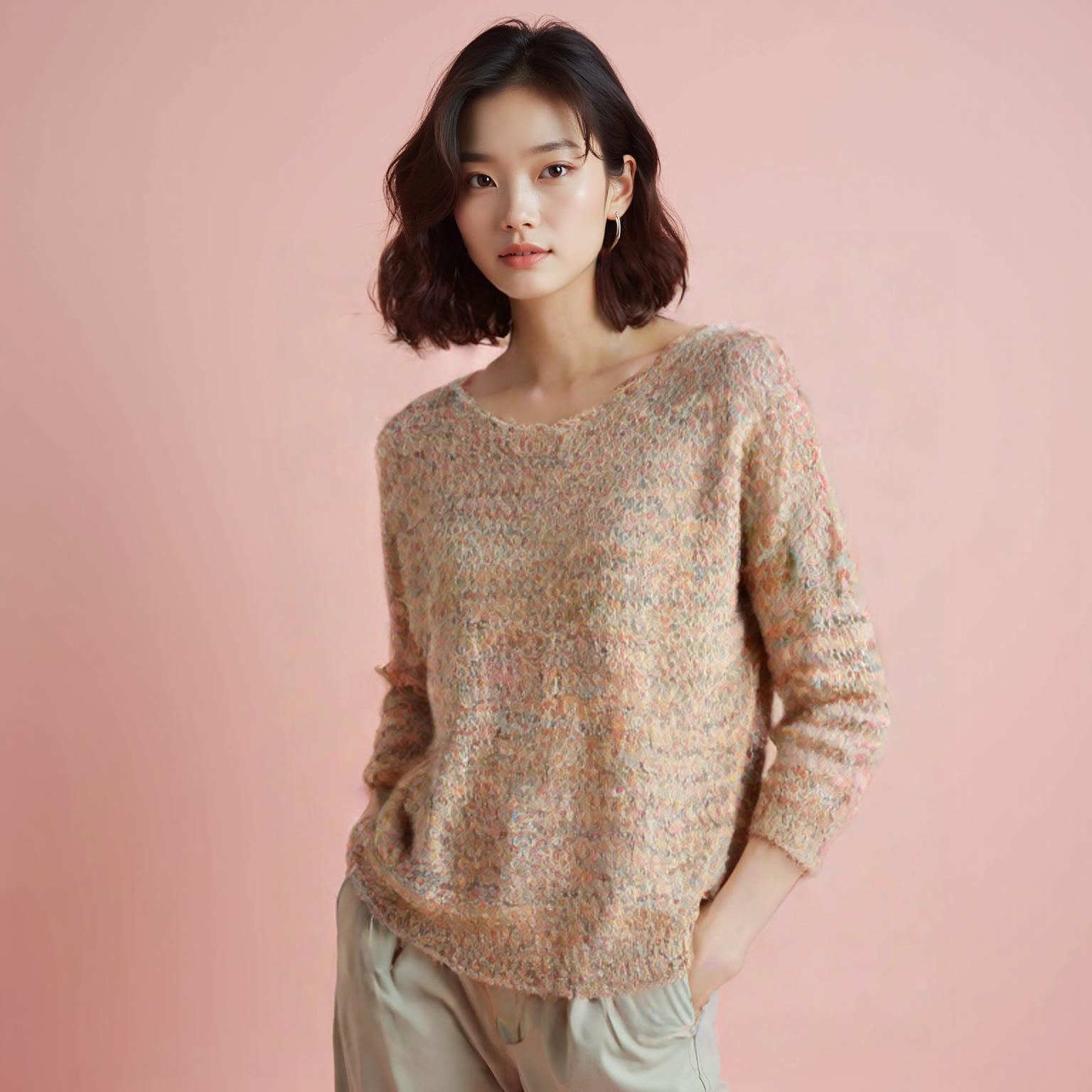 밸리걸 브이넥니트