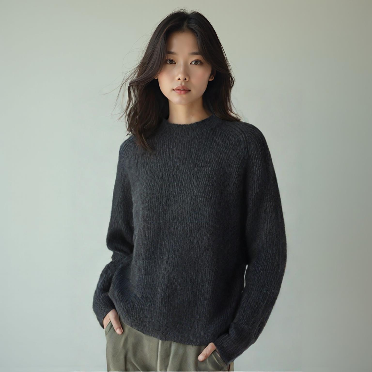 유니클로 라운드니트