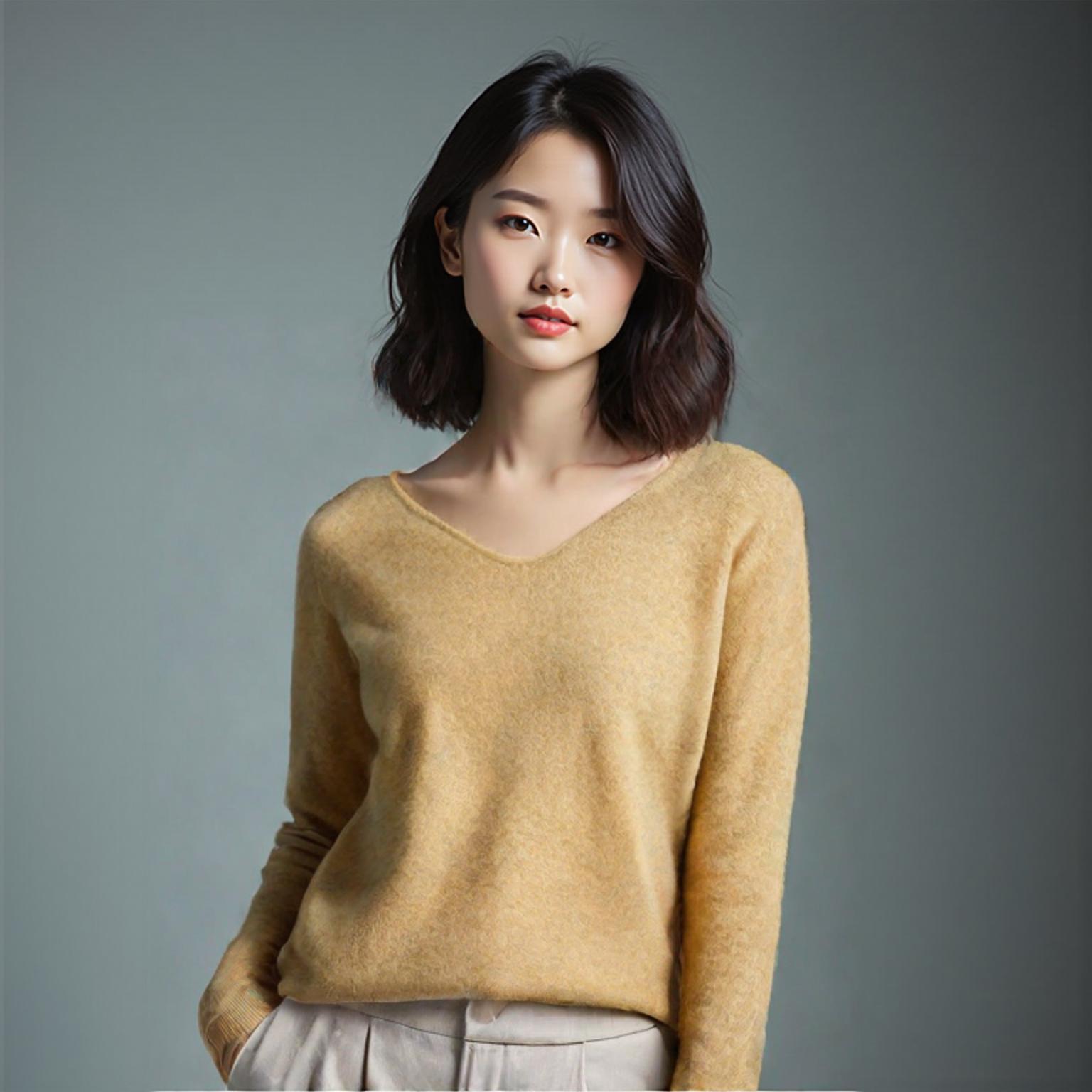 뷰와이 브이넥니트