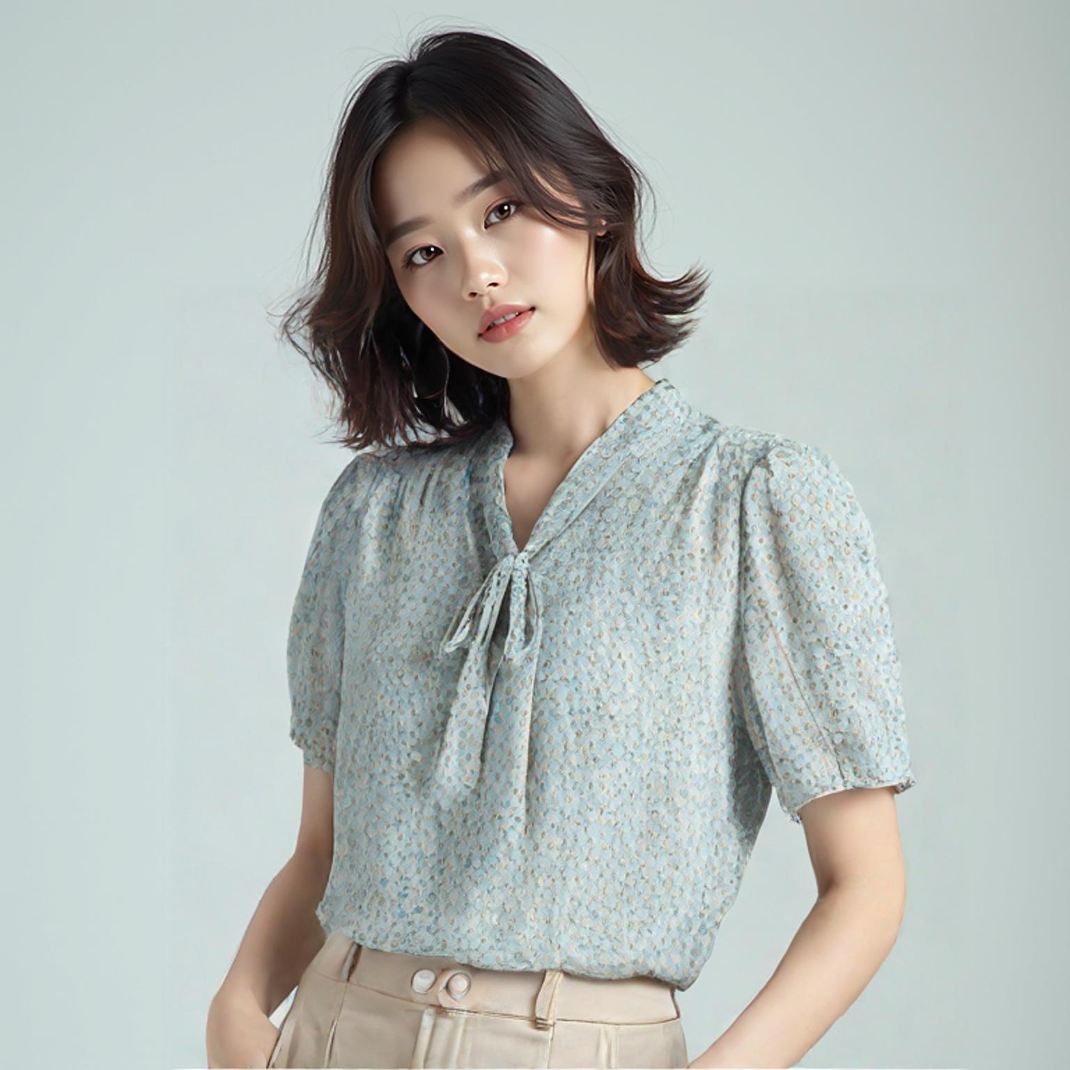 블루레이스 블라우스