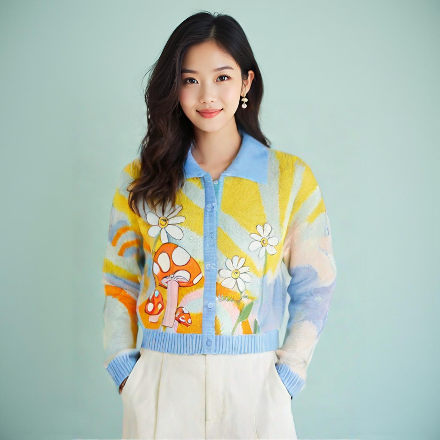 하우스 오브 써니 칼라카디건