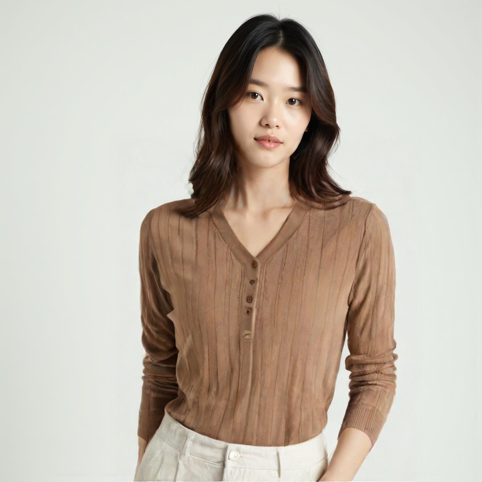 에잇 컨셉 브이넥카디건