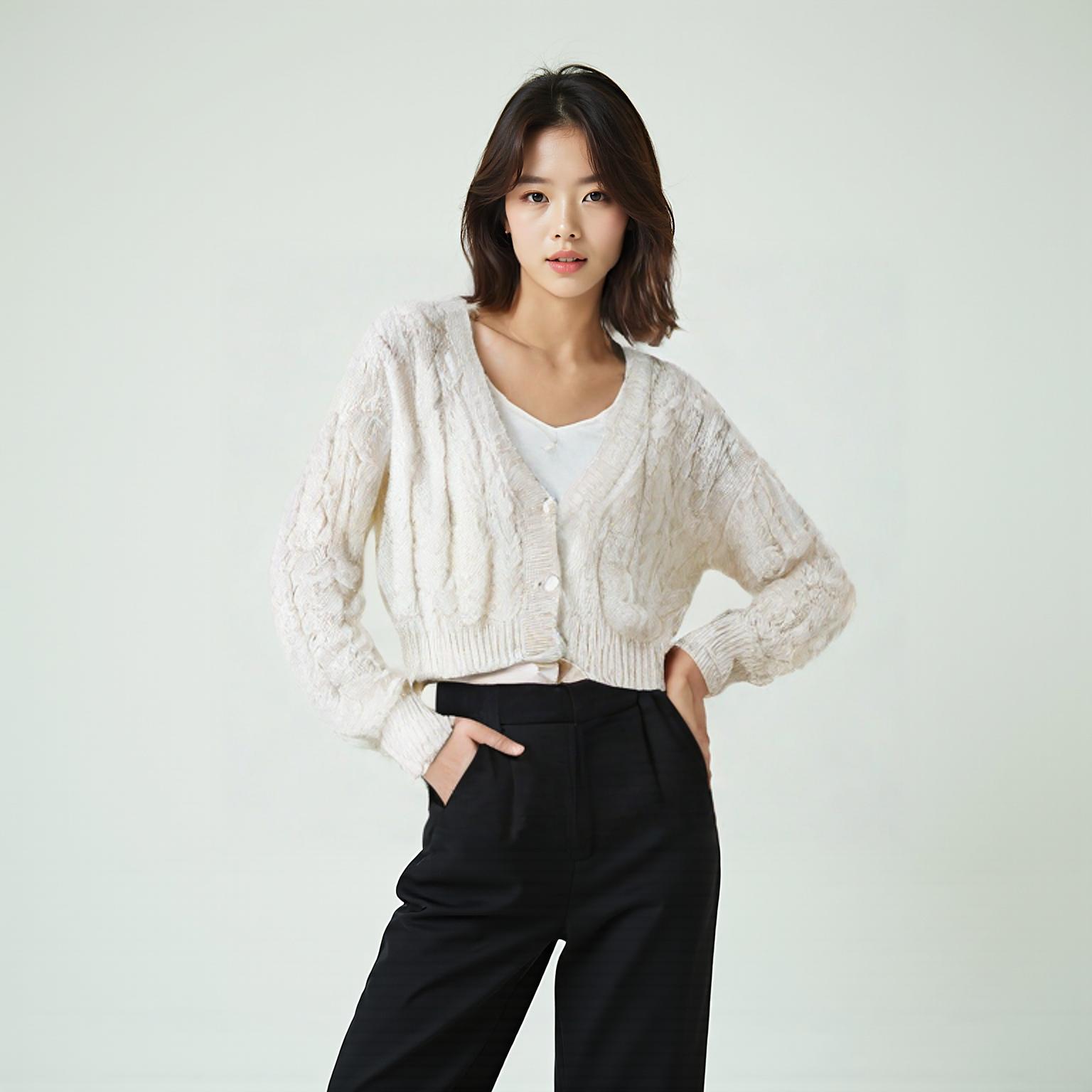 자라 브이넥카디건