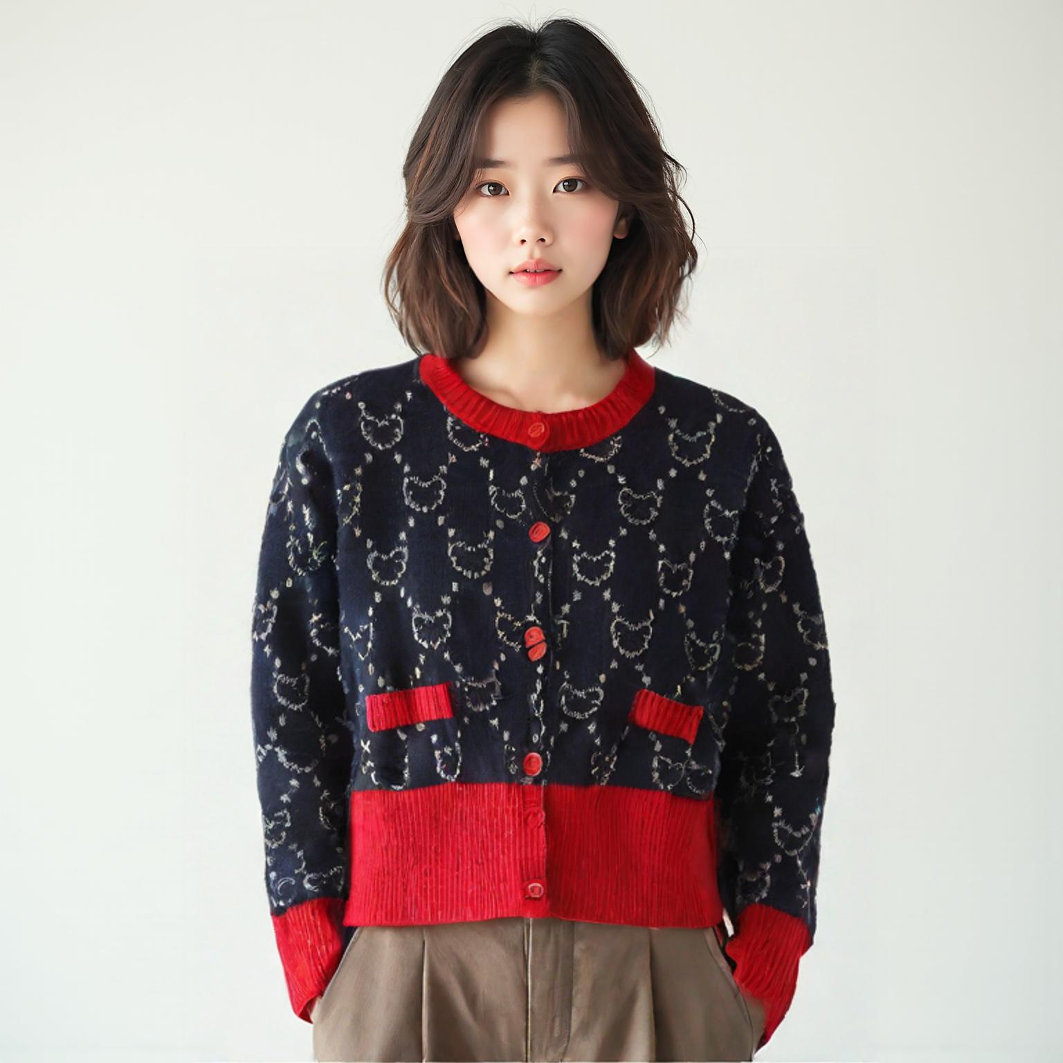 밸리걸 라운드카디건