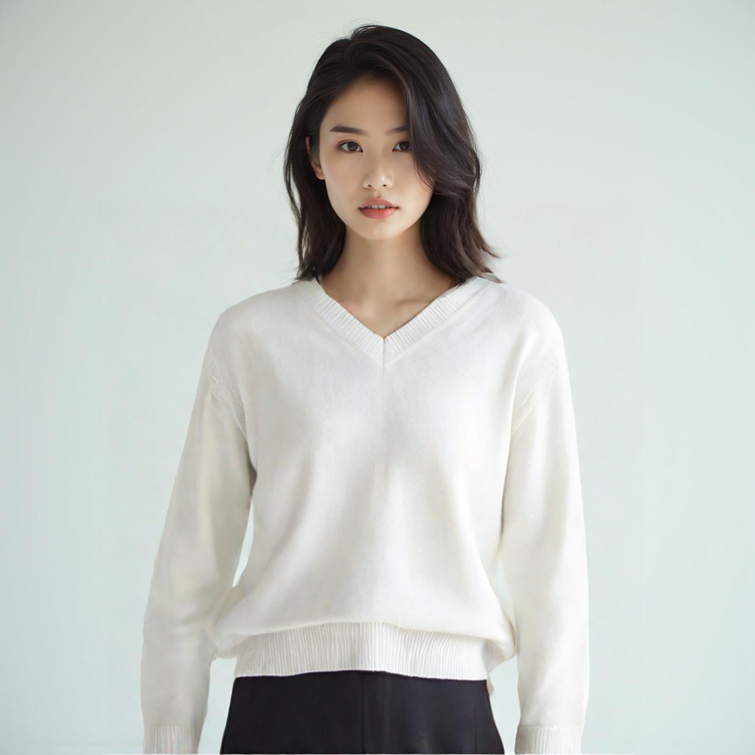 토피 브이넥니트