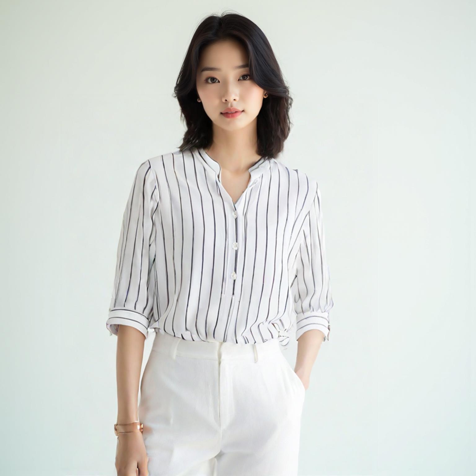 탑텐 블라우스