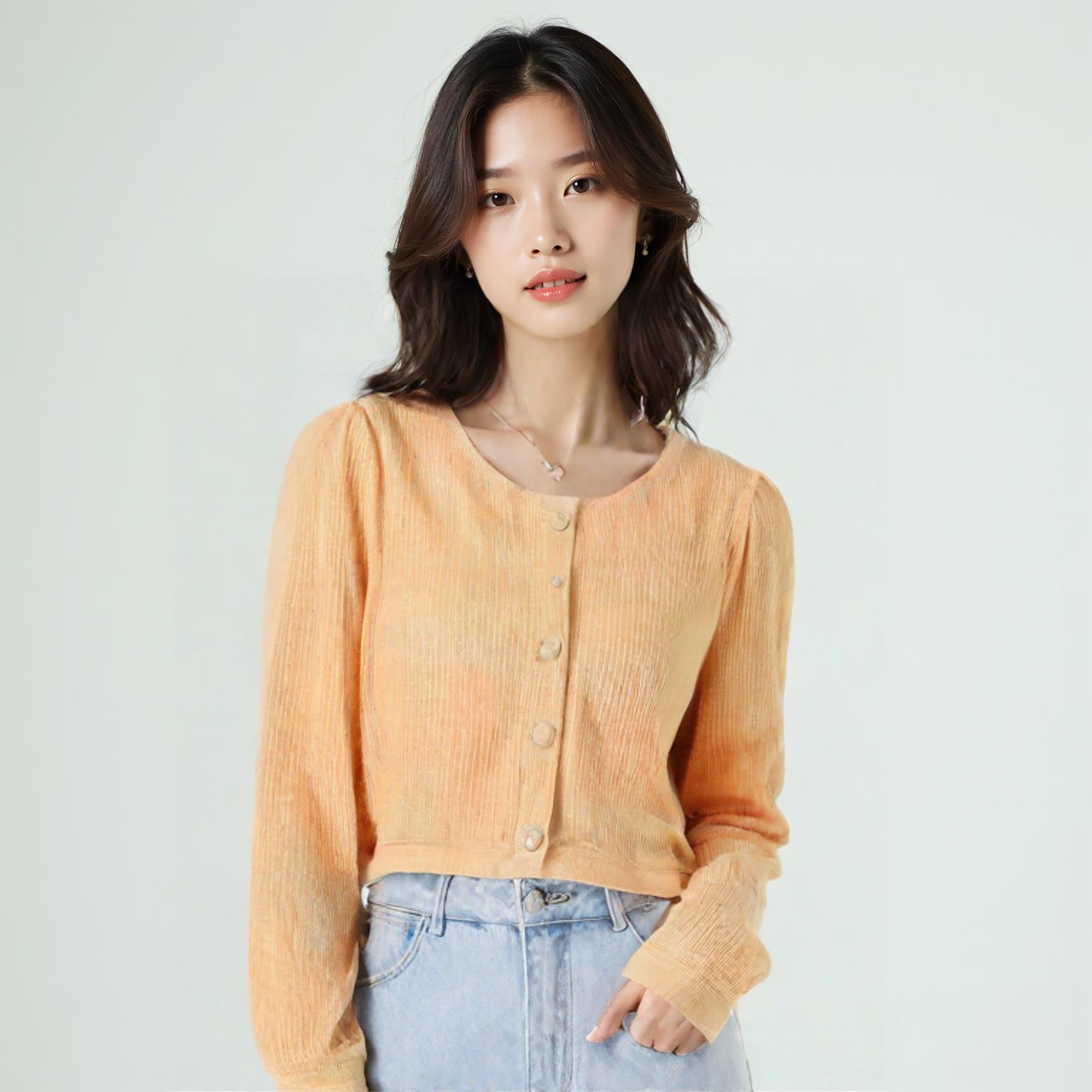트위 라운드카디건