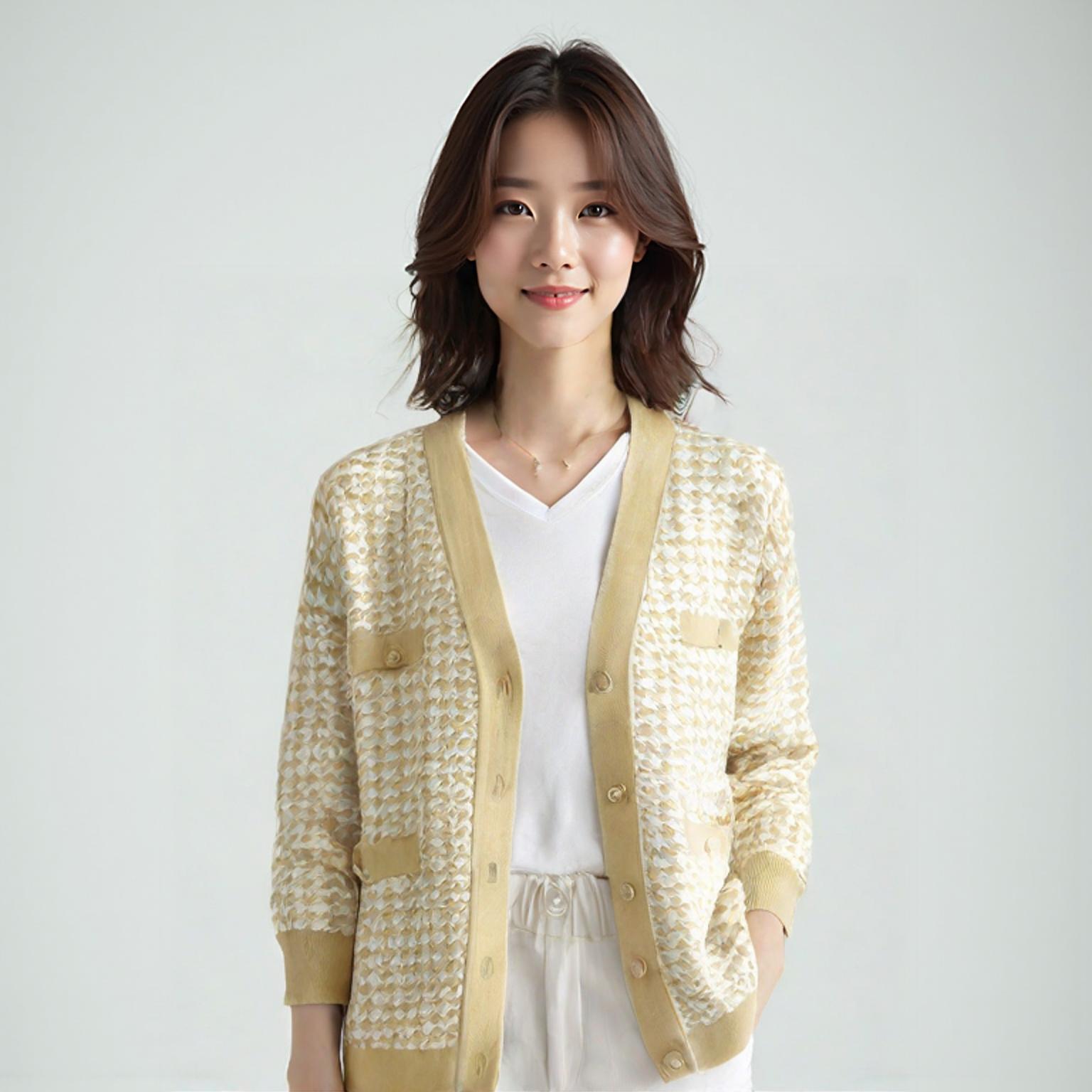 산드로 브이넥카디건