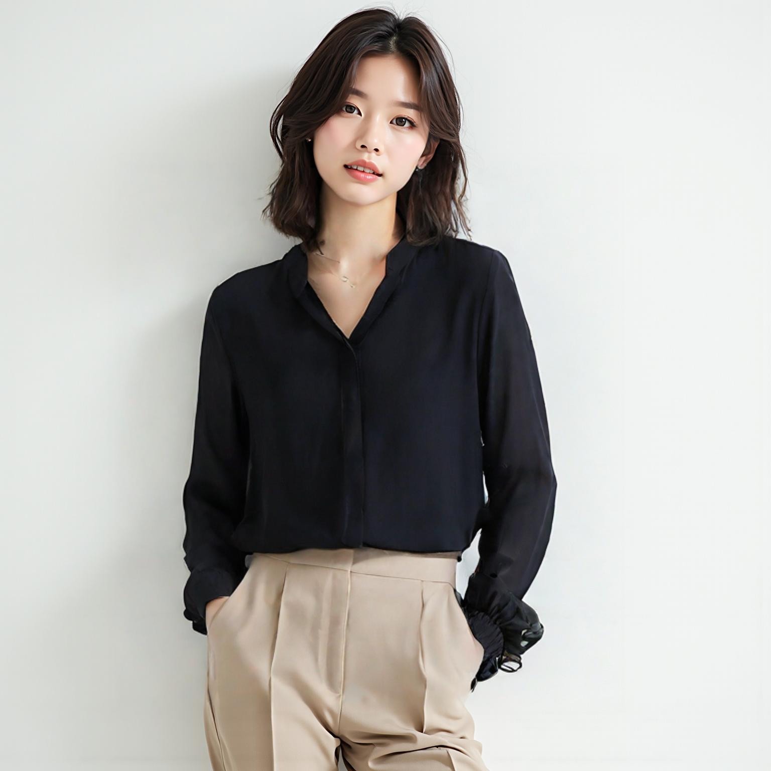 유니클로 블라우스